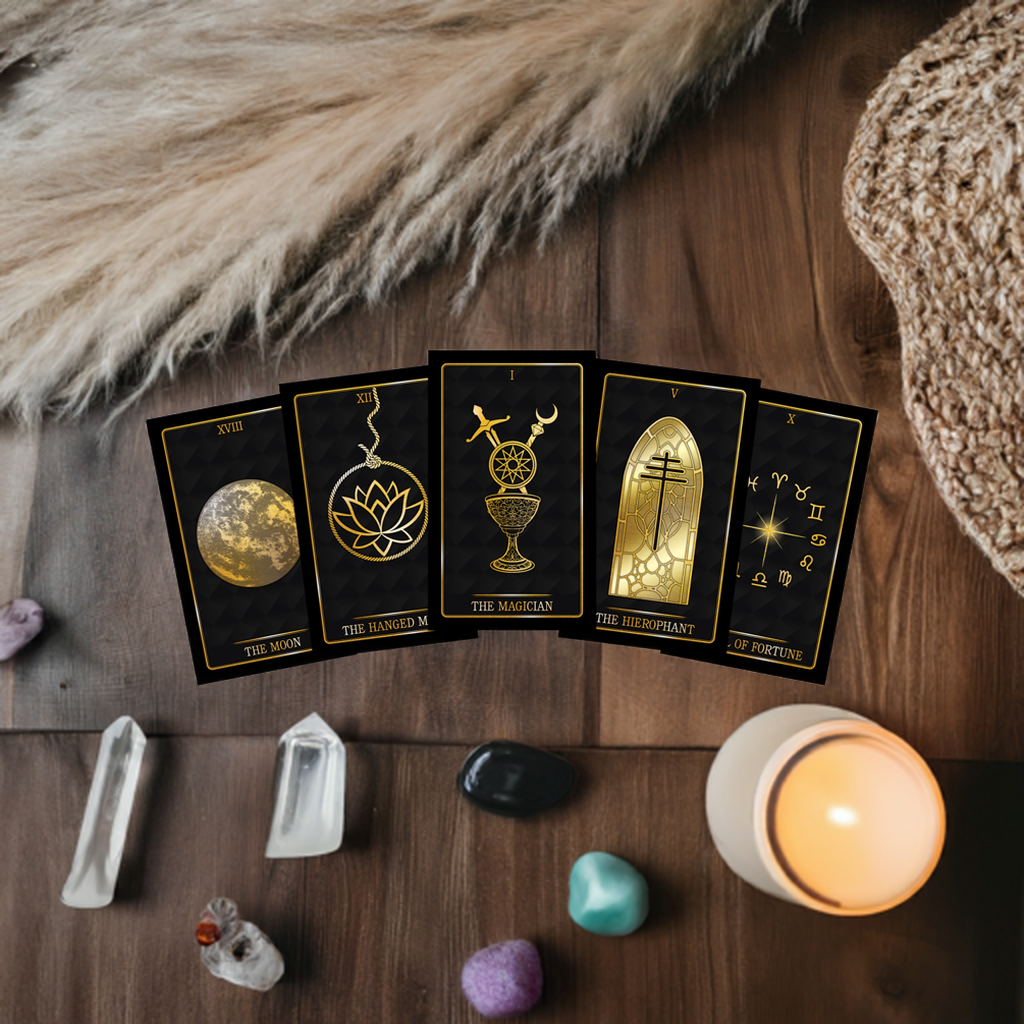 Scorpio Mystic Angel Tarot Deck with Guidebook, 78 Cards, Gold Gilded Edge
