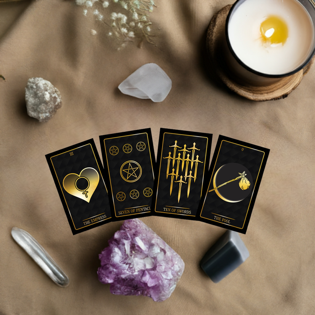 Scorpio Mystic Angel Tarot Deck with Guidebook, 78 Cards, Gold Gilded Edge