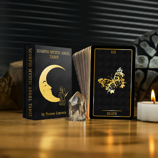 Scorpio Mystic Angel Tarot Deck with Guidebook, 78 Cards, Gold Gilded Edge