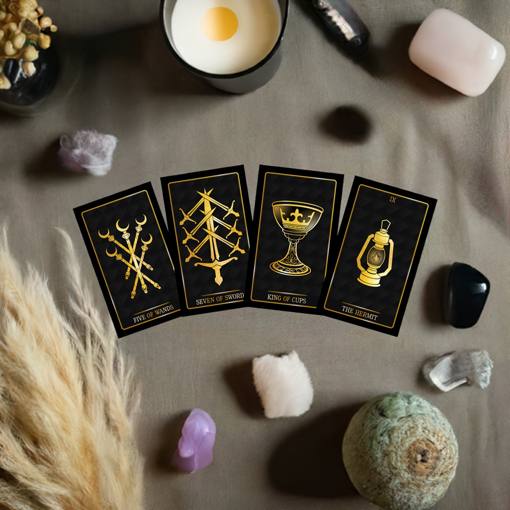 Scorpio Mystic Angel Tarot Deck with Guidebook, 78 Cards, Gold Gilded Edge