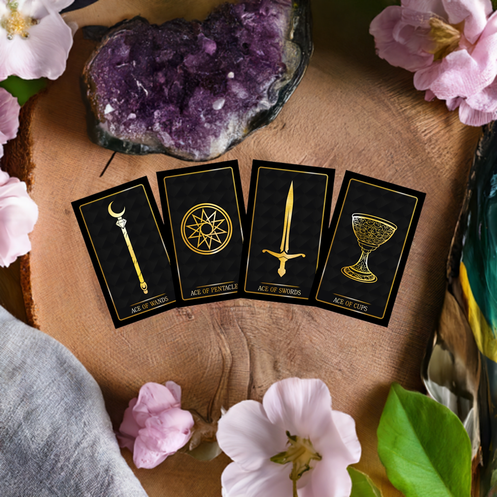 Scorpio Mystic Angel Tarot Deck with Guidebook, 78 Cards, Gold Gilded Edge