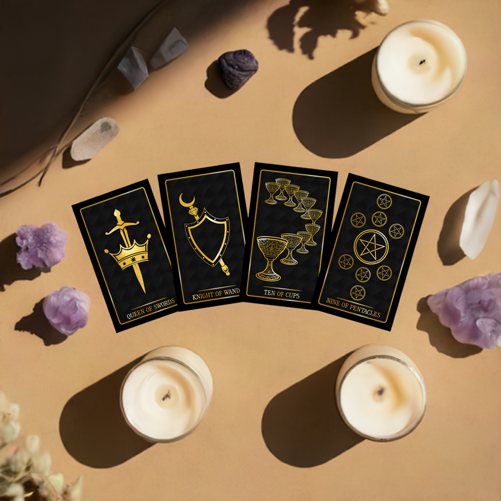 Scorpio Mystic Angel Tarot Deck with Guidebook, 78 Cards, Gold Gilded Edge