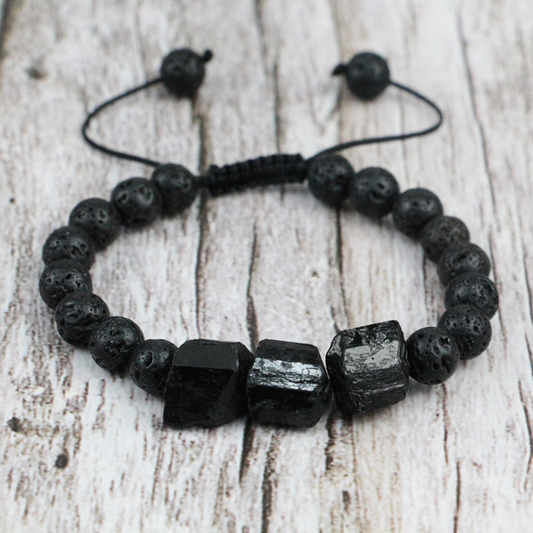 Black Natural Tourmaline Bracelet