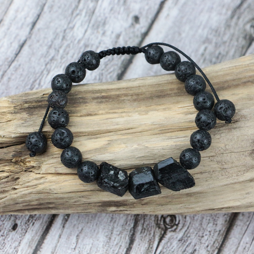 Black Natural Tourmaline Bracelet