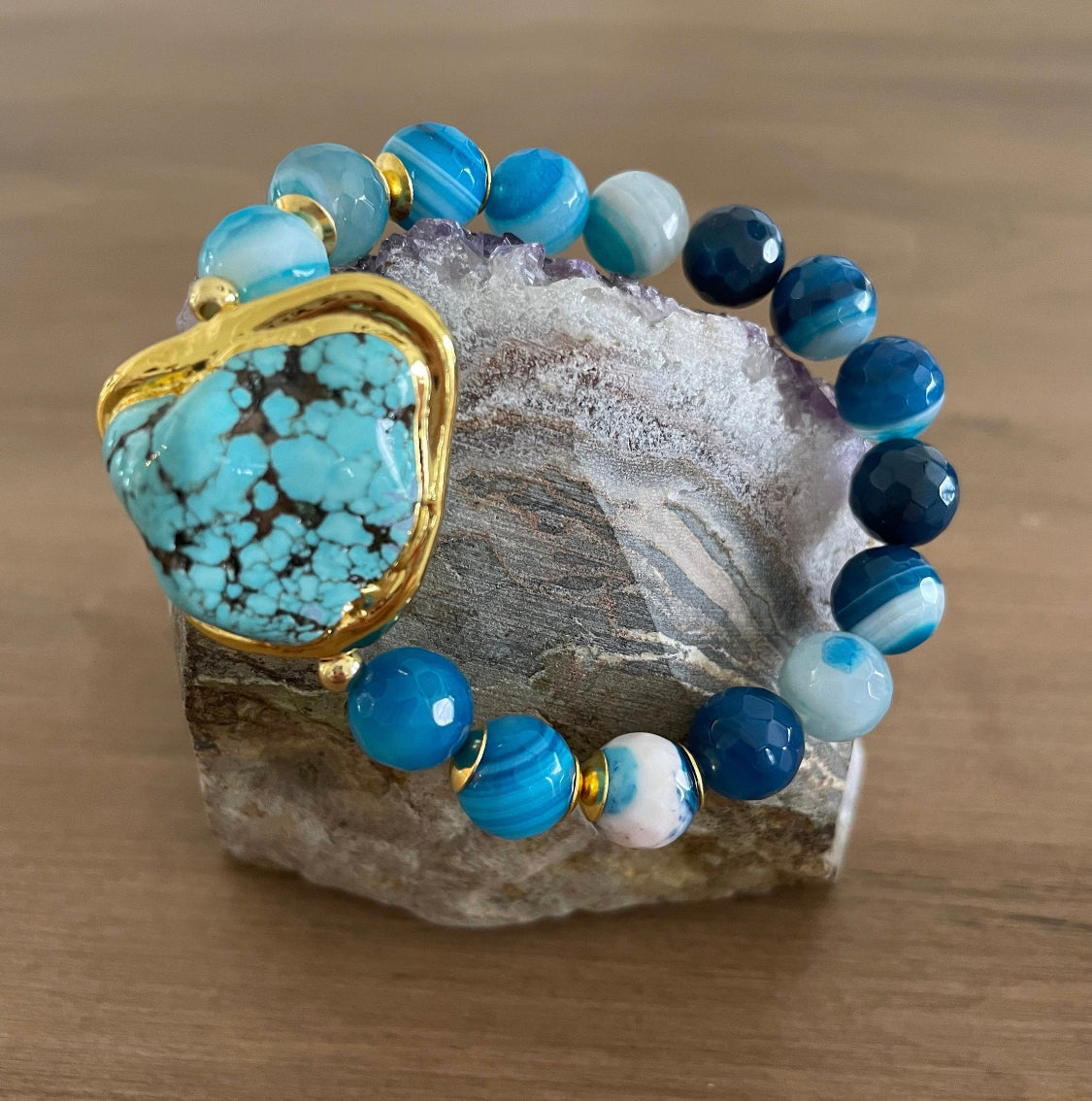 Turquoise Nugget Bead Bracelet