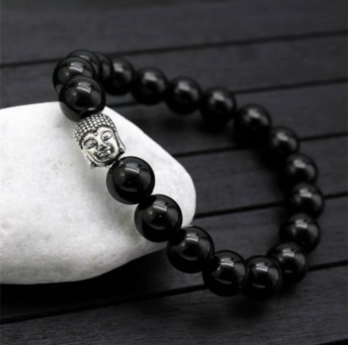 Onyx Buddha Bracelet